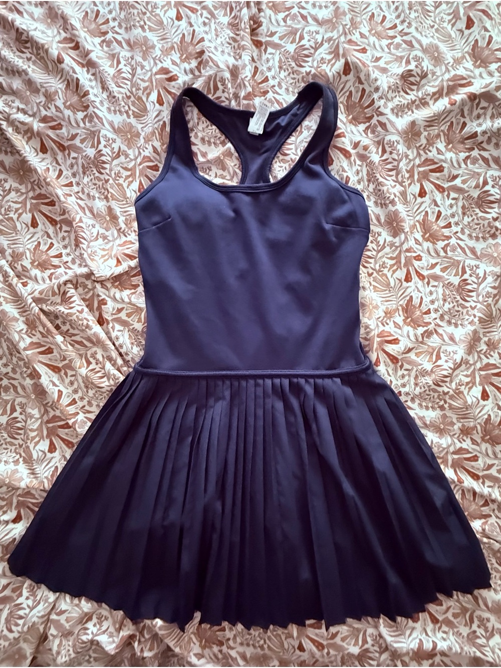 Yogalicious Sleeveless Pleated Skirt Tennis Mini Dress Navy Blue XS